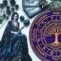 Purple Tree Wheel of the Year Wooden Pagan Wall Decor
