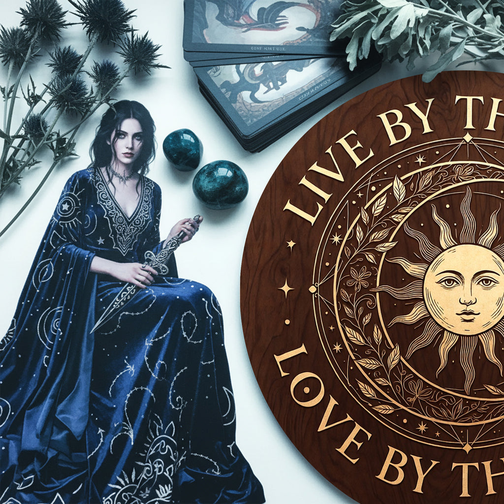 Live by the Sun Love by the Moon Wooden Wall Art