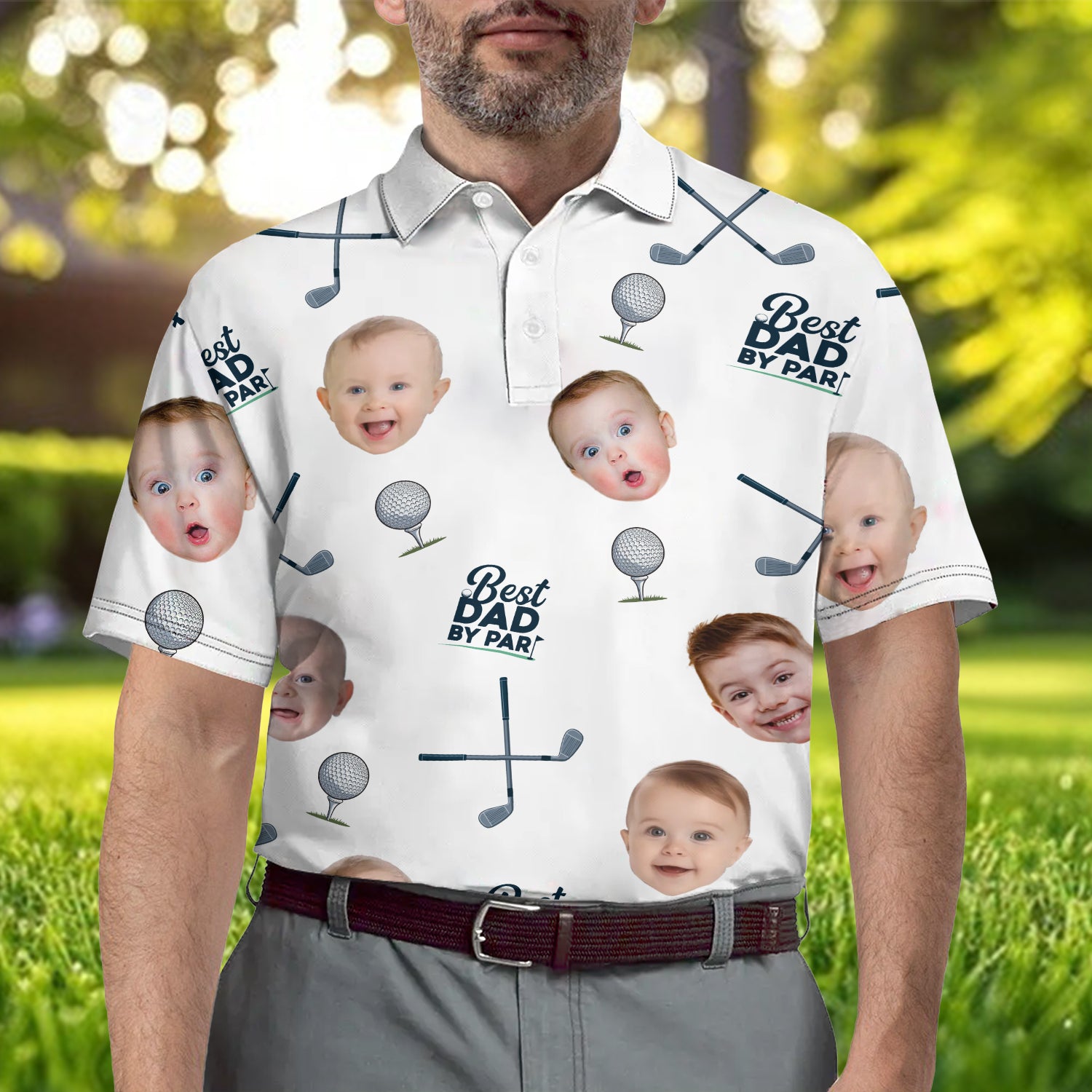Best Dad by Par - Personalized Photo Polo Shirt - Gift For Dad