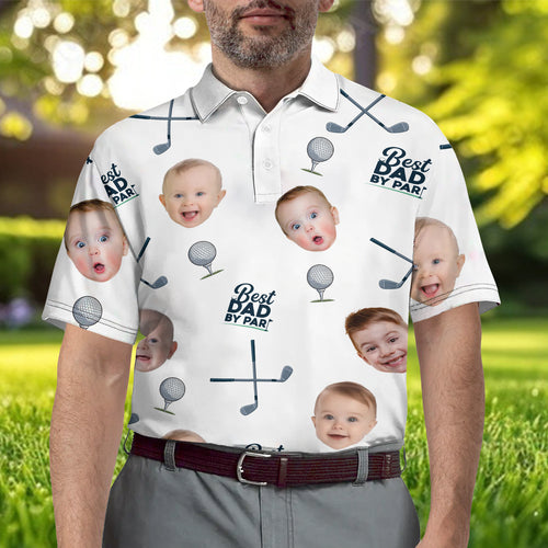 Best Dad by Par - Personalized Photo Polo Shirt - Gift For Dad