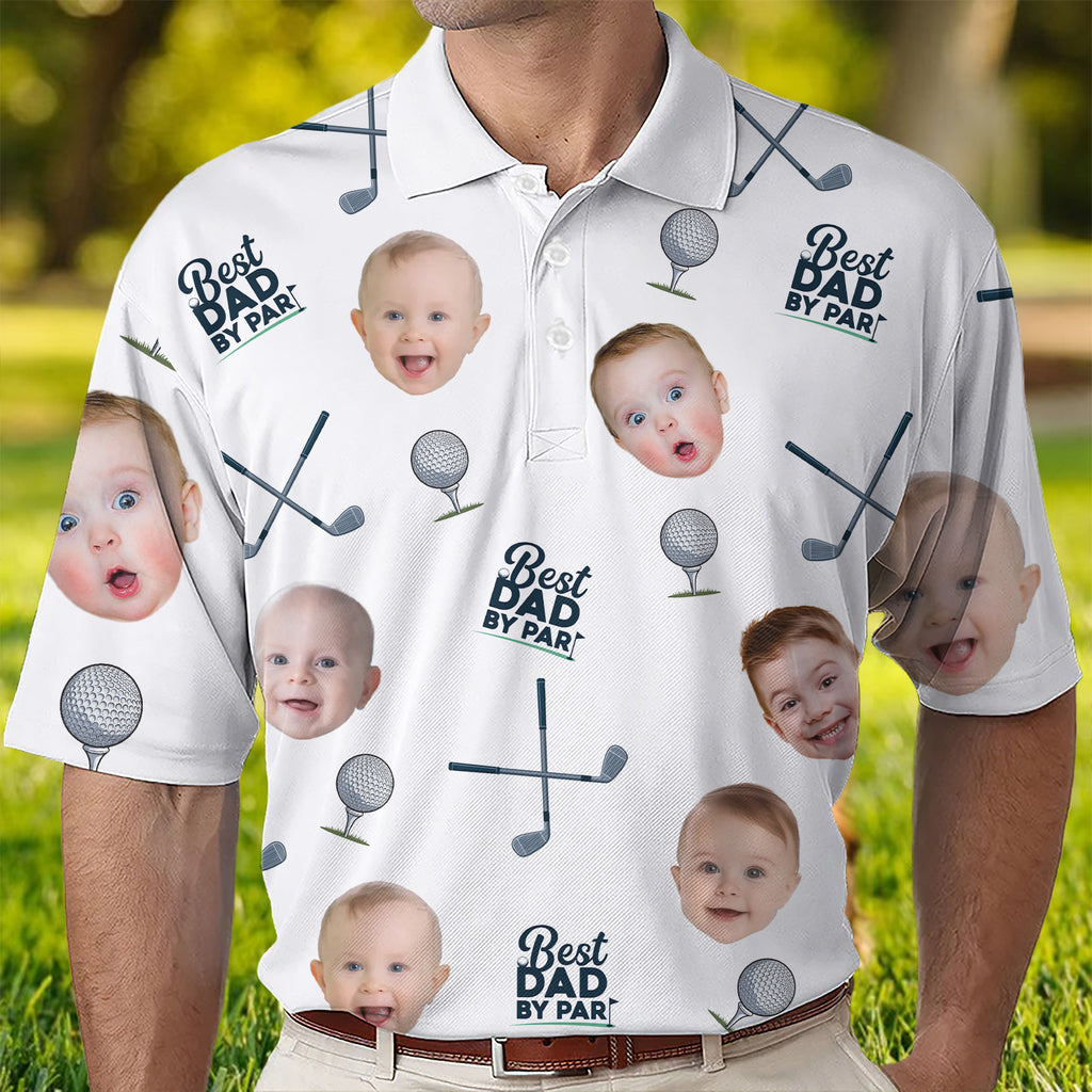 Best Dad by Par - Personalized Photo Polo Shirt - Gift For Dad