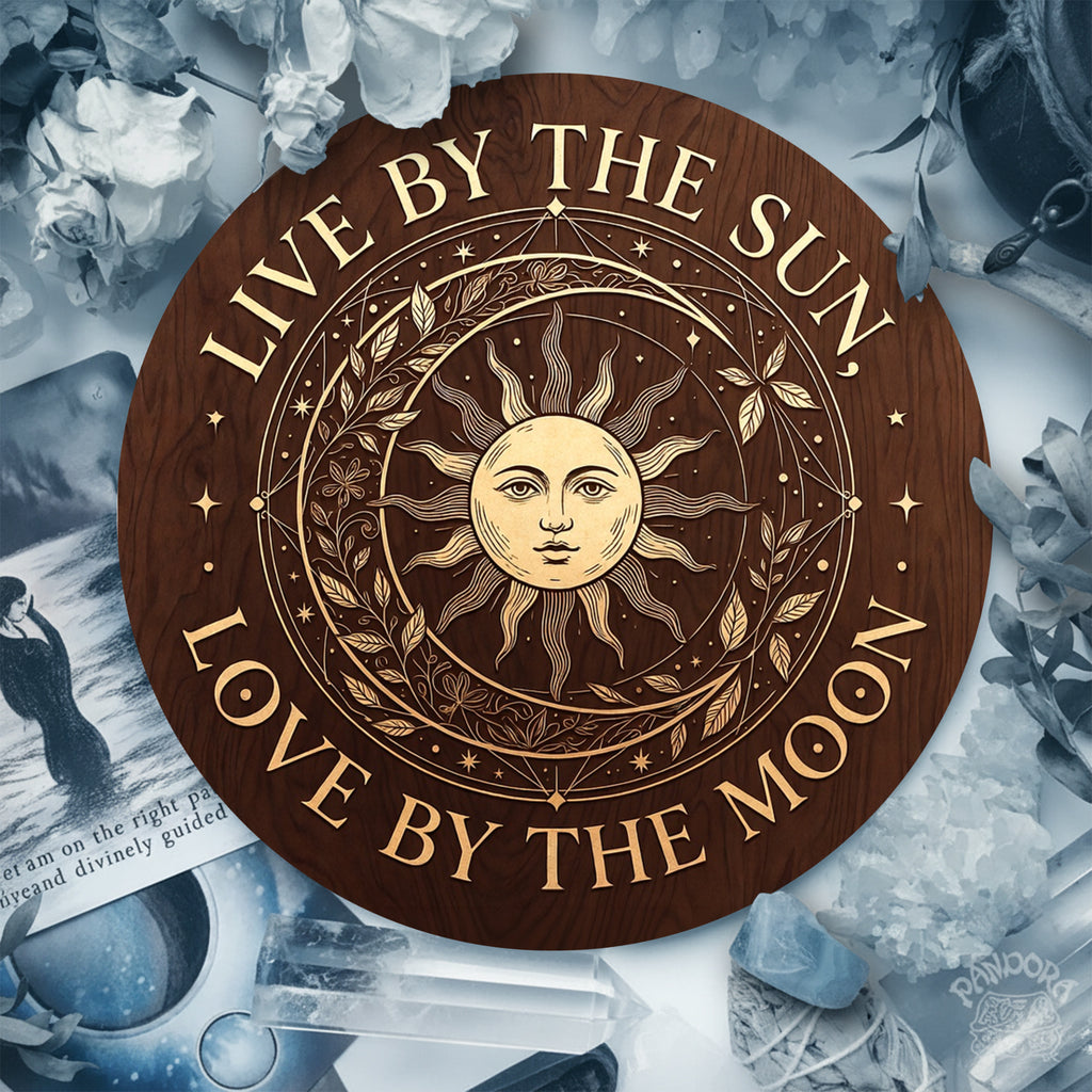 Live by the Sun Love by the Moon Wooden Wall Art