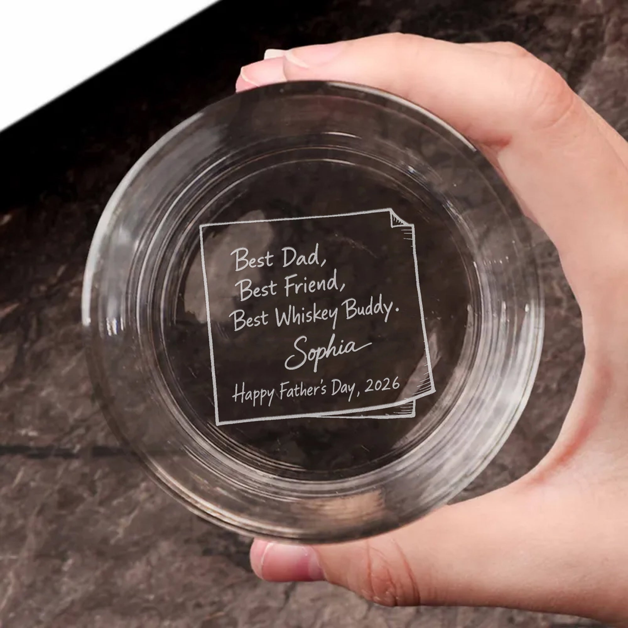 Best Dad Whiskey Glass – Personalized Father’s Day Gift from Daughter