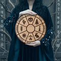 Wheel of the Year Sabbat Calendar Wooden Pagan Printable Wall Art