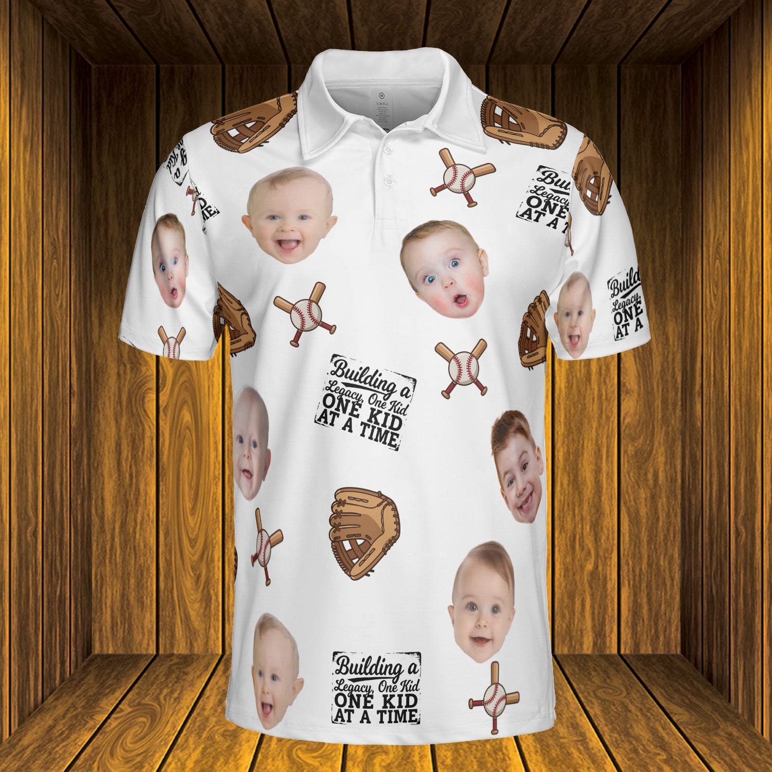 Building a Legacy, One Kid at a Time - Personalized Photo Polo Shirt - Gift For Dad