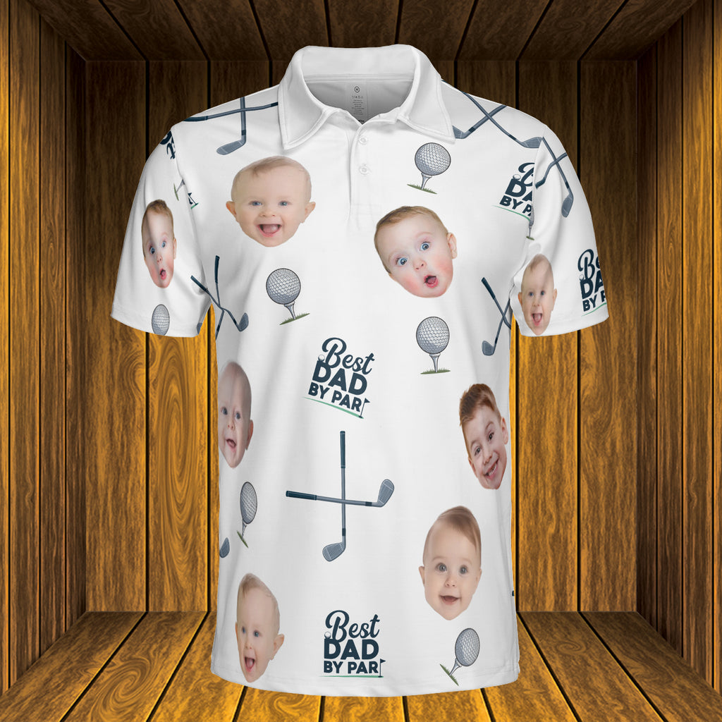 Best Dad by Par - Personalized Photo Polo Shirt - Gift For Dad