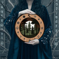 Forest Wheel of the Year Wooden Pagan Nature Wall Decor