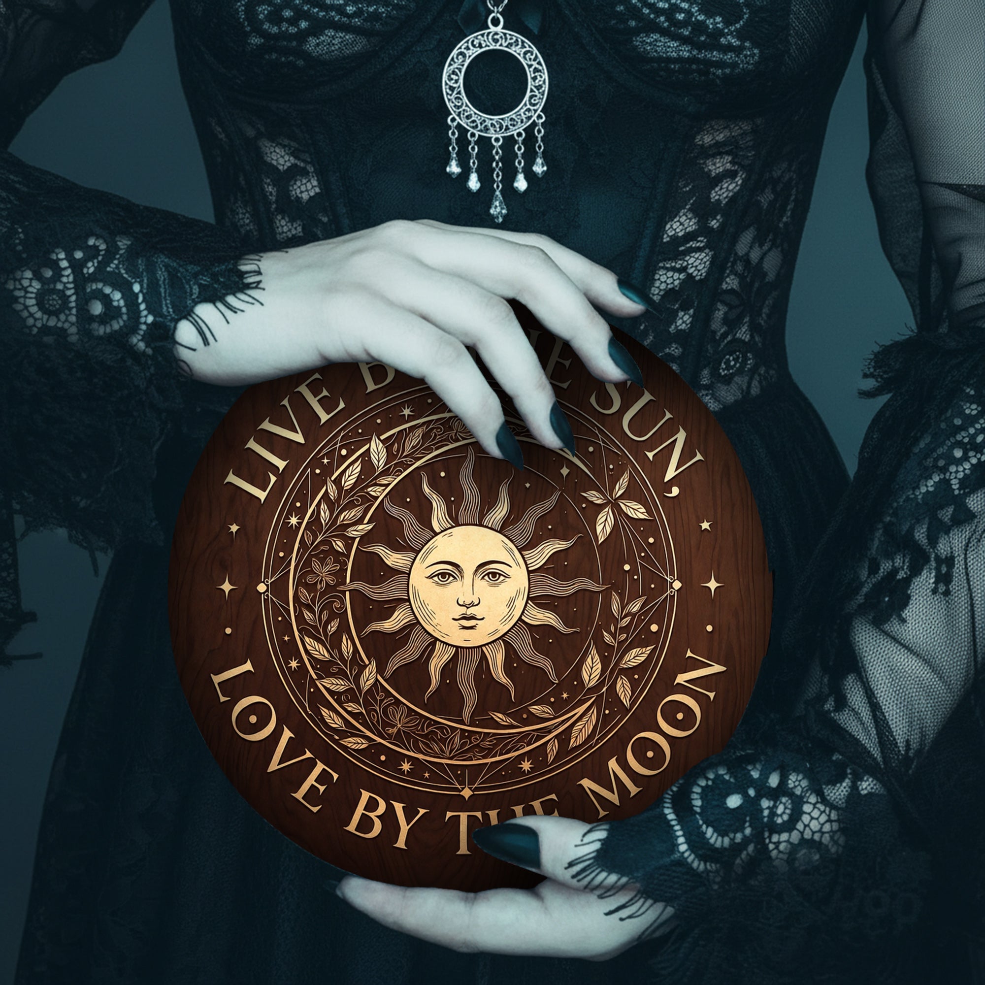 Live by the Sun Love by the Moon Wooden Wall Art