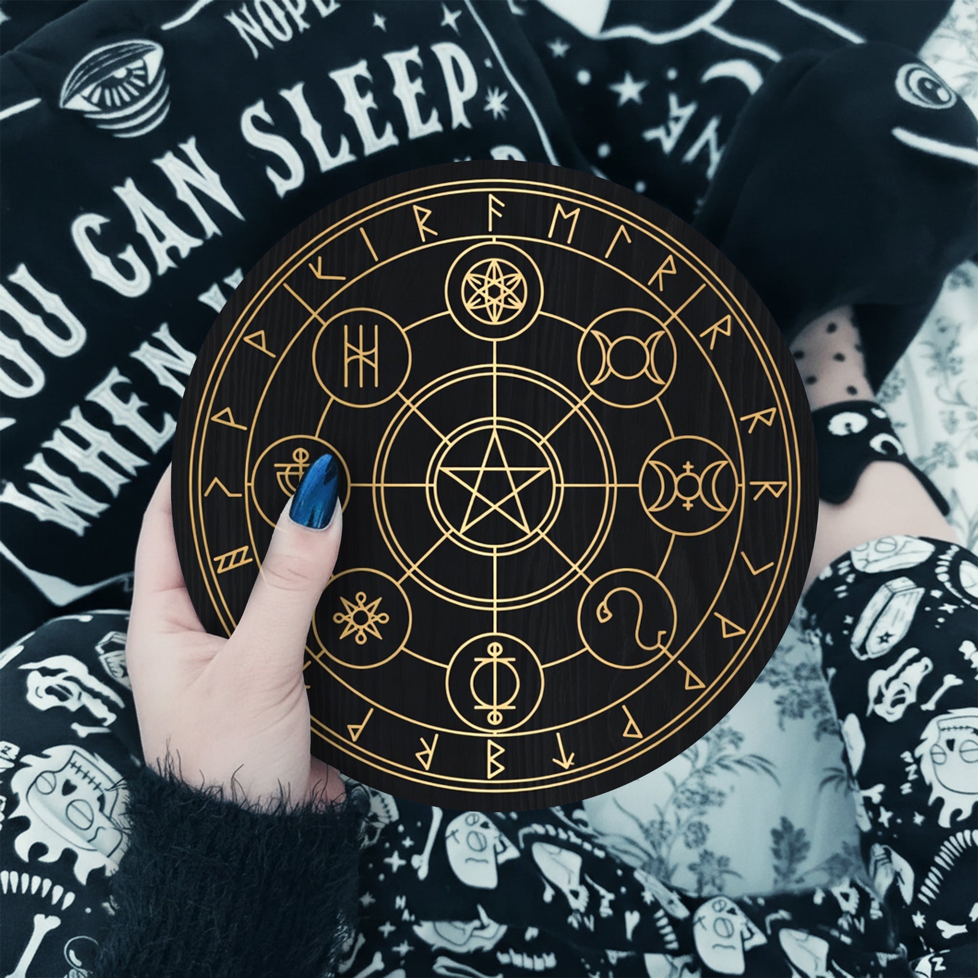 Mystical Wheel of the Year Magic Circle Wiccan Symbol Poster
