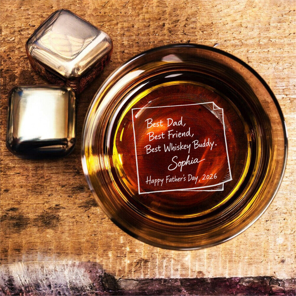 Best Dad Whiskey Glass – Personalized Father’s Day Gift from Daughter