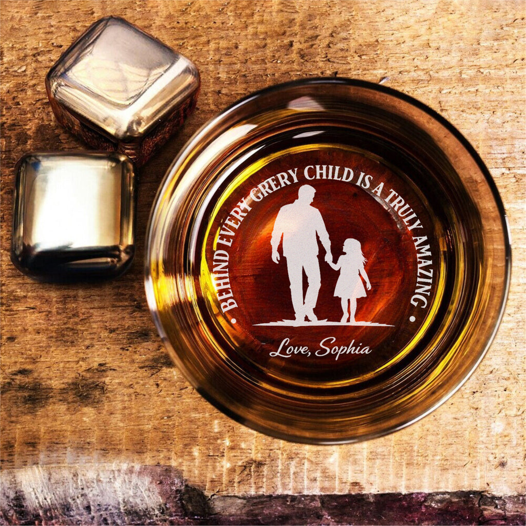 Amazing Dad Whiskey Glass – Personalized Gift from Daughter