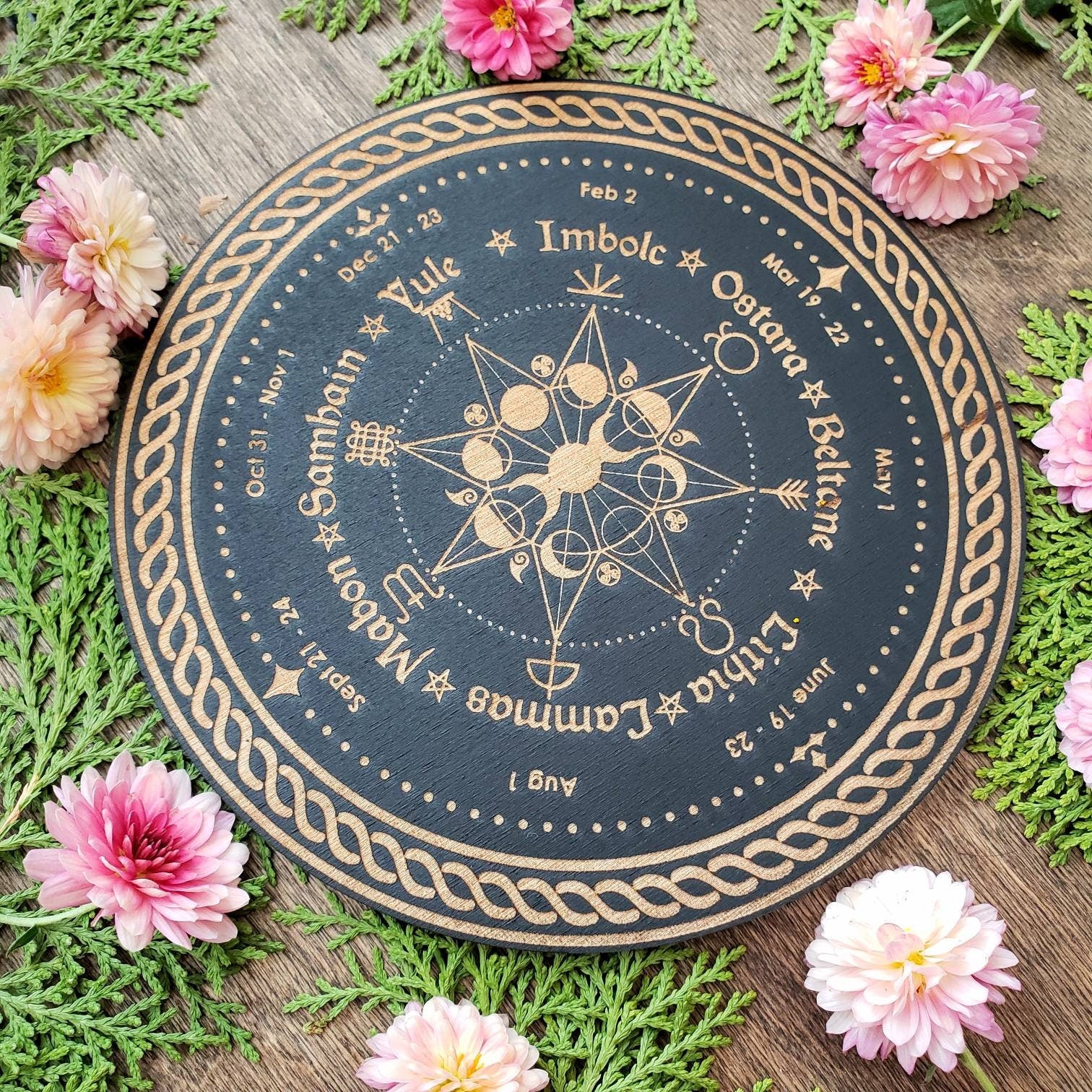 Wheel of the Year Altar Tile Witch Calendar