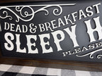Sleepy Hollow Dead and Breakfast, 3D Halloween Sign, Halloween Decor, Pumpkins, Spooky Decor, Mantel Decor