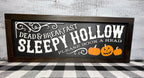 Sleepy Hollow Dead and Breakfast, 3D Halloween Sign, Halloween Decor, Pumpkins, Spooky Decor, Mantel Decor
