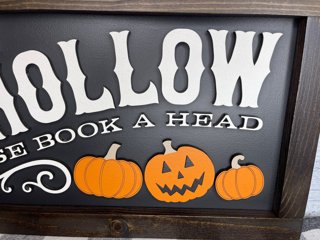 Sleepy Hollow Dead and Breakfast, 3D Halloween Sign, Halloween Decor, Pumpkins, Spooky Decor, Mantel Decor