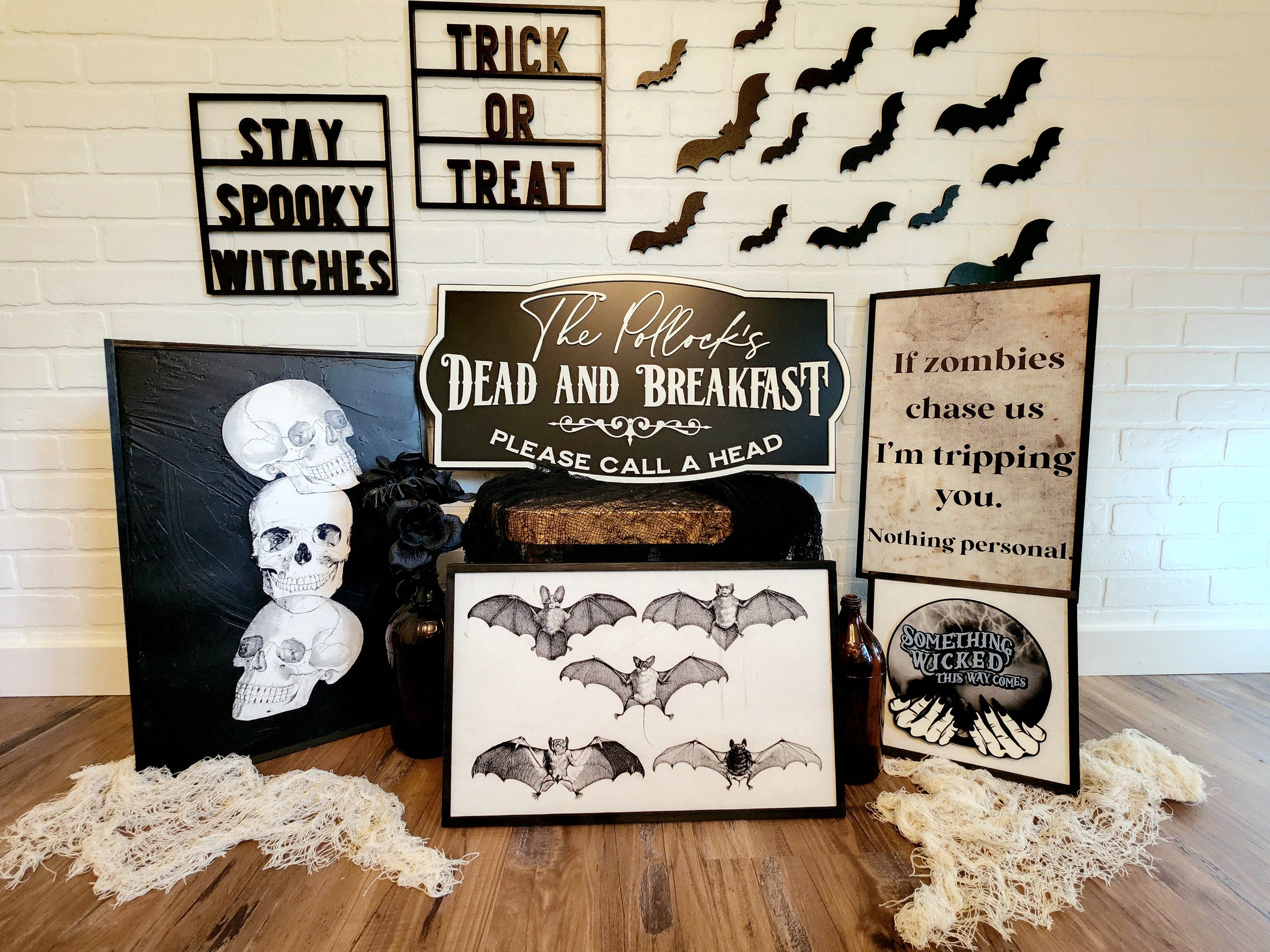 Stay Spooky Witches Sign, Spooky Vibes, Halloween Decor, Halloween Wood Sign, Halloween Door Sign, Trick Or Treat Sign, Halloween Wall Art