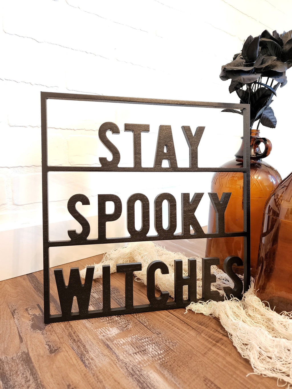 Stay Spooky Witches Sign, Spooky Vibes, Halloween Decor, Halloween Wood Sign, Halloween Door Sign, Trick Or Treat Sign, Halloween Wall Art