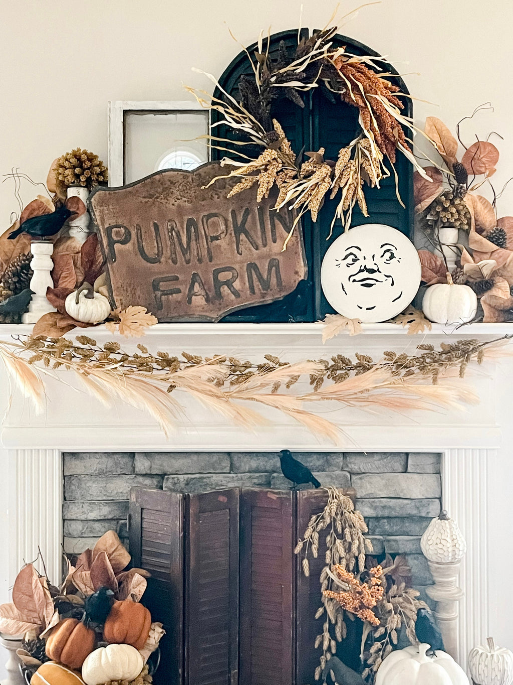 Man In the moon sign, Halloween decor, Halloween sign, fall sign, Falloween, man in the moon, fall mantle, Halloween shelf, Halloween