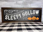Sleepy Hollow Dead and Breakfast, 3D Halloween Sign, Halloween Decor, Pumpkins, Spooky Decor, Mantel Decor