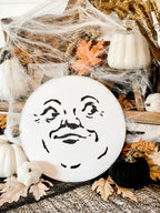 Man In the moon sign, Halloween decor, Halloween sign, fall sign, Falloween, man in the moon, fall mantle, Halloween shelf, Halloween