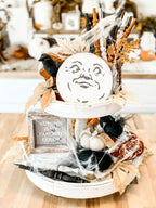 Man In the moon sign, Halloween decor, Halloween sign, fall sign, Falloween, man in the moon, fall mantle, Halloween shelf, Halloween