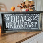 Dead and Breakfast Sign, Farmhouse Halloween Sign, Halloween Wood Decor, Farmhouse Halloween Decor, Halloween Mantel Decor, Fall Wood Sign