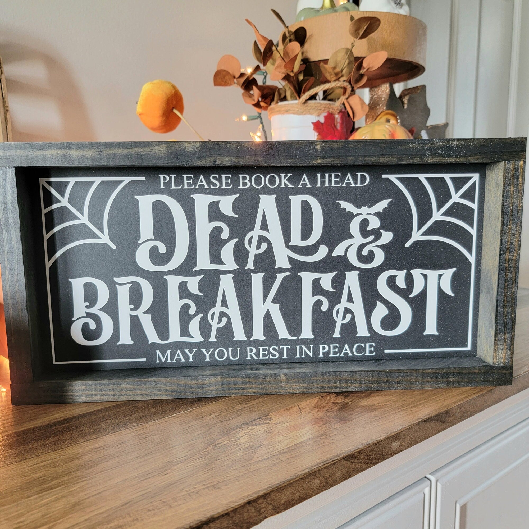 Dead and Breakfast Sign, Farmhouse Halloween Sign, Halloween Wood Decor, Farmhouse Halloween Decor, Halloween Mantel Decor, Fall Wood Sign