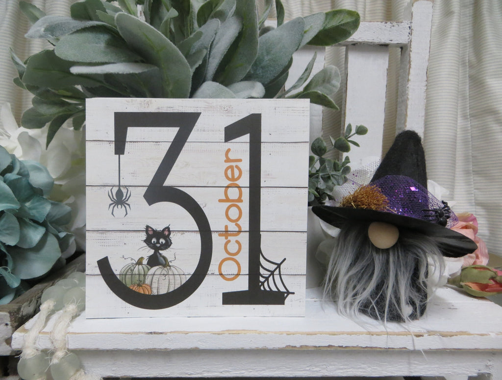 Halloween Sign / October 31st / Fall Home Decorations / Halloween Home Decor / Tiered Tray Halloween Sign / Halloween Kitchen Decor
