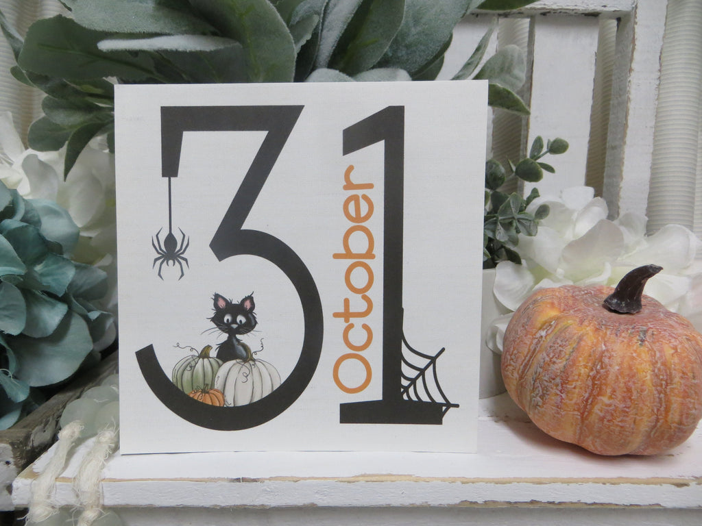 Halloween Sign / October 31st / Fall Home Decorations / Halloween Home Decor / Tiered Tray Halloween Sign / Halloween Kitchen Decor