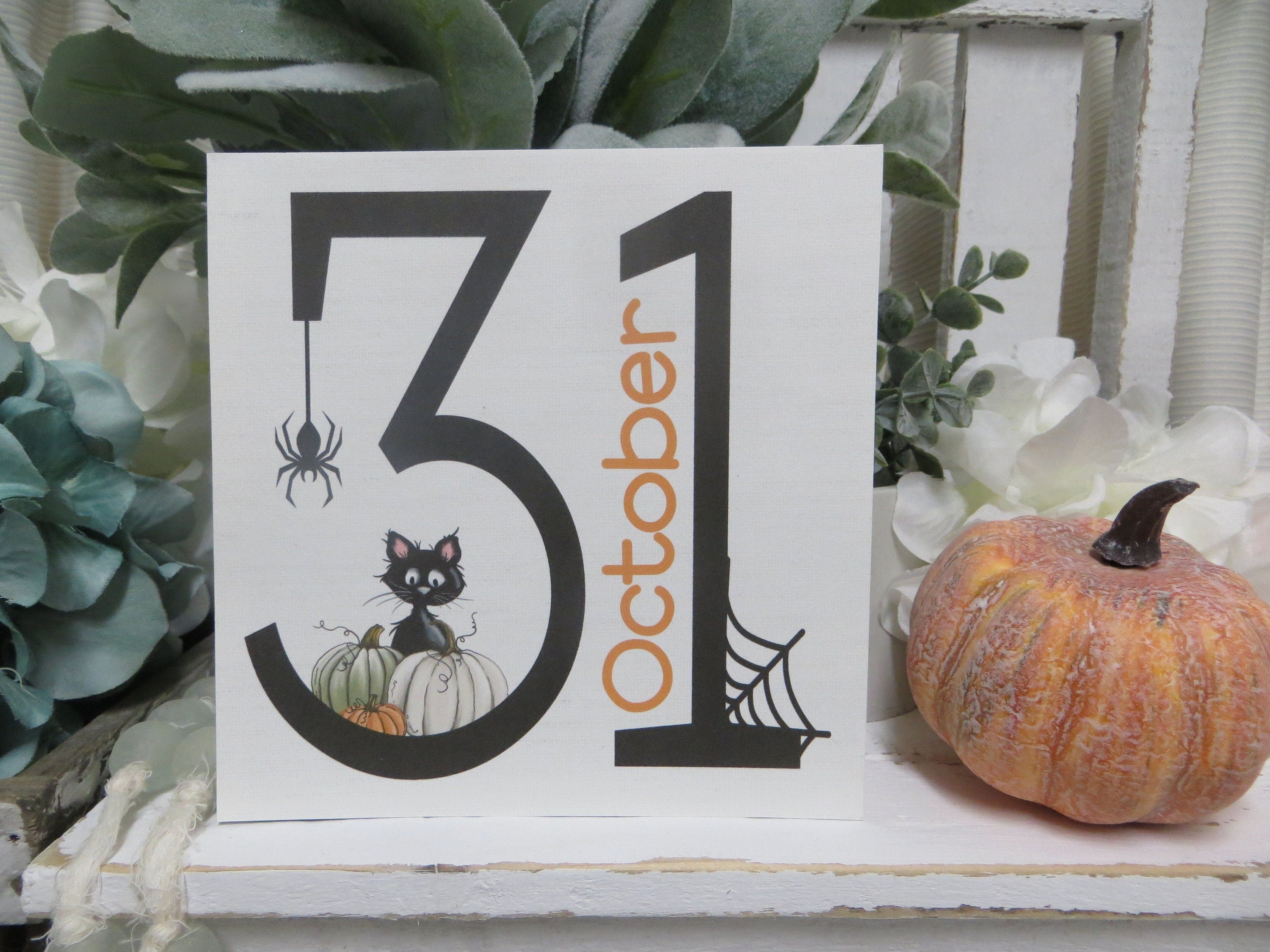 Halloween Sign / October 31st / Fall Home Decorations / Halloween Home Decor / Tiered Tray Halloween Sign / Halloween Kitchen Decor