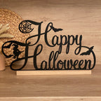Freestanding Happy Halloween Sign, Welcome Halloween sign, Wood Halloween Sign, Happy Halloween Signs, Halloween Mantel and Table decor