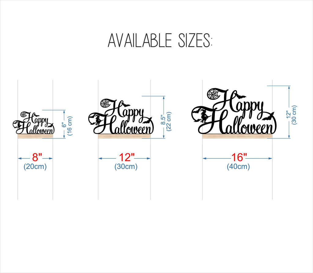 Freestanding Happy Halloween Sign, Welcome Halloween sign, Wood Halloween Sign, Happy Halloween Signs, Halloween Mantel and Table decor