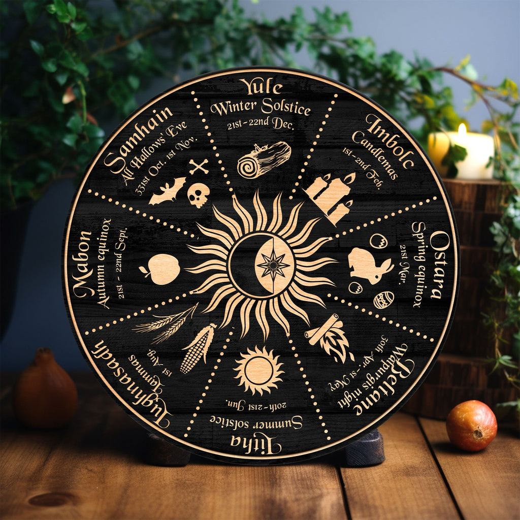 Personalized Wheel Of The Year Wooden Sign