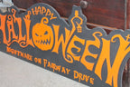 Customizable Text Happy Halloween Jack O Lantern Spooky Forest Black Cat Prop Wooden Decor Fall Autumn Decoration Sign Haunted Grave Yard