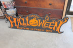 Customizable Text Happy Halloween Jack O Lantern Spooky Forest Black Cat Prop Wooden Decor Fall Autumn Decoration Sign Haunted Grave Yard