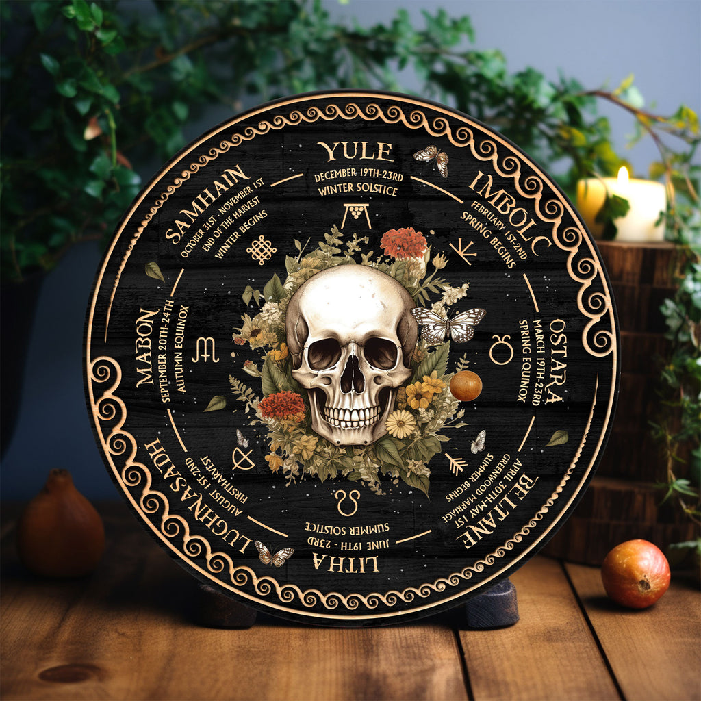 Personalized Wheel Of The Year Wooden Sign