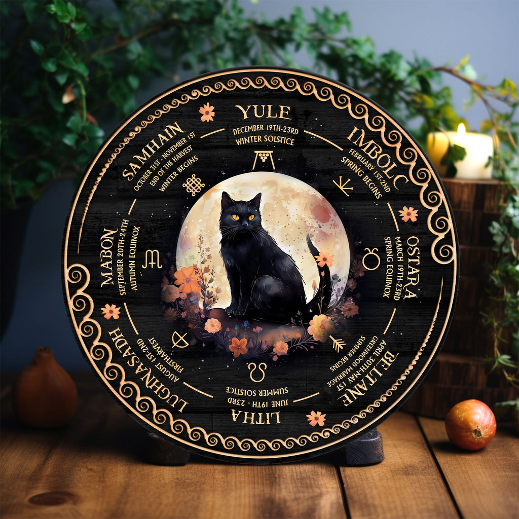 Wheel Of The Year Wooden Sign