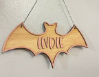 Halloween name sign party decorations bat sign for Halloween gift decorations Halloween wall decor personalised name decor for kids party