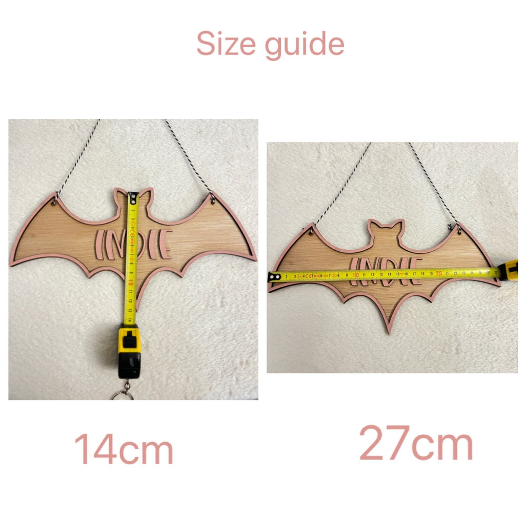 Halloween name sign party decorations bat sign for Halloween gift decorations Halloween wall decor personalised name decor for kids party