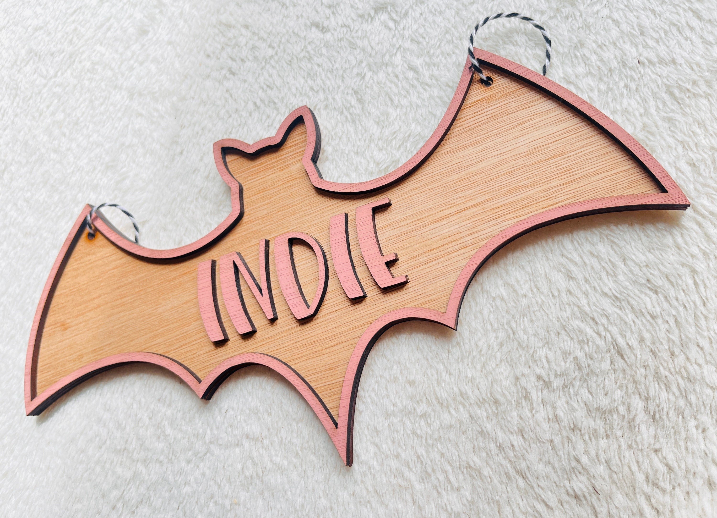 Halloween name sign party decorations bat sign for Halloween gift decorations Halloween wall decor personalised name decor for kids party