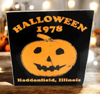 Halloween Sign, 1978, Haddonfield, Illinois, Farmhouse Decor, Distressed, Farmhouse, Handmade, Halloween, Michael Myers