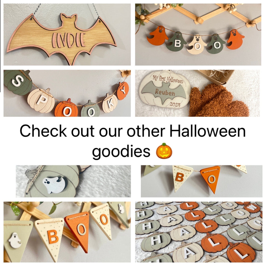Halloween name sign party decorations bat sign for Halloween gift decorations Halloween wall decor personalised name decor for kids party