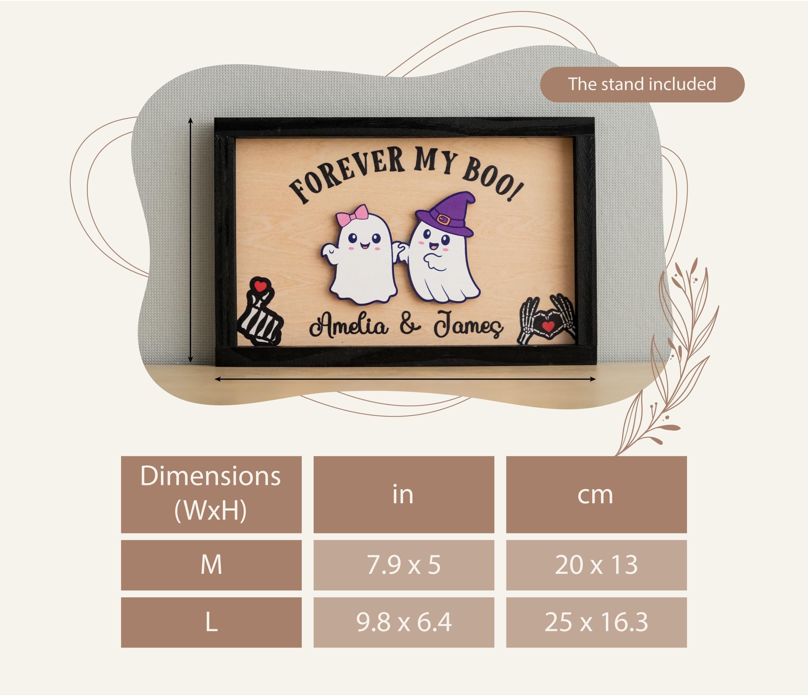 PERSONALIZED Forever My Boo sign, Halloween Decor, Cottagecore decor, Ghost Decor, Cute Ghost Decor, Couples, Spooky Decor, Kawaii Decor R44