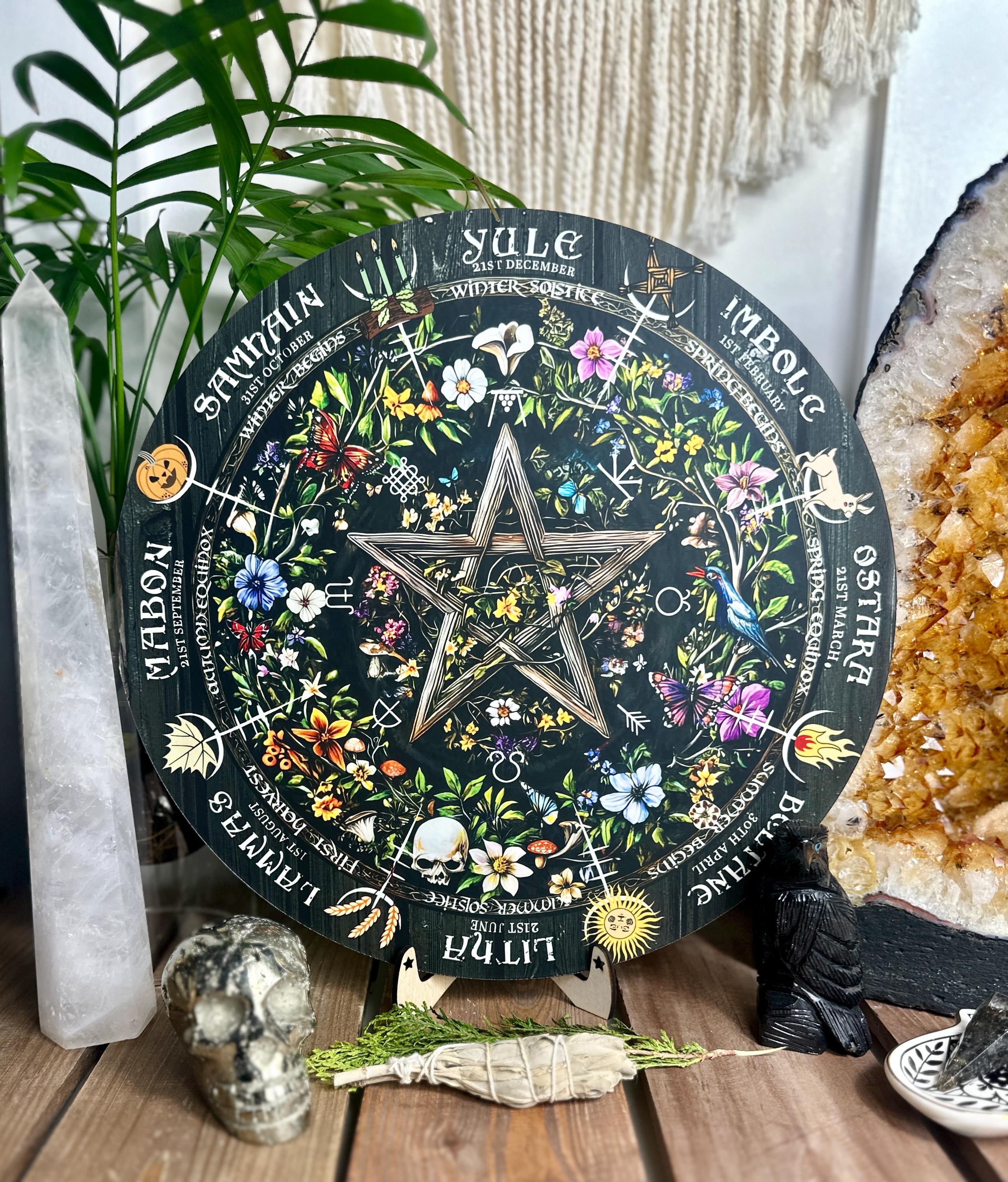 Wheel of the year board witch Pagan Calendar