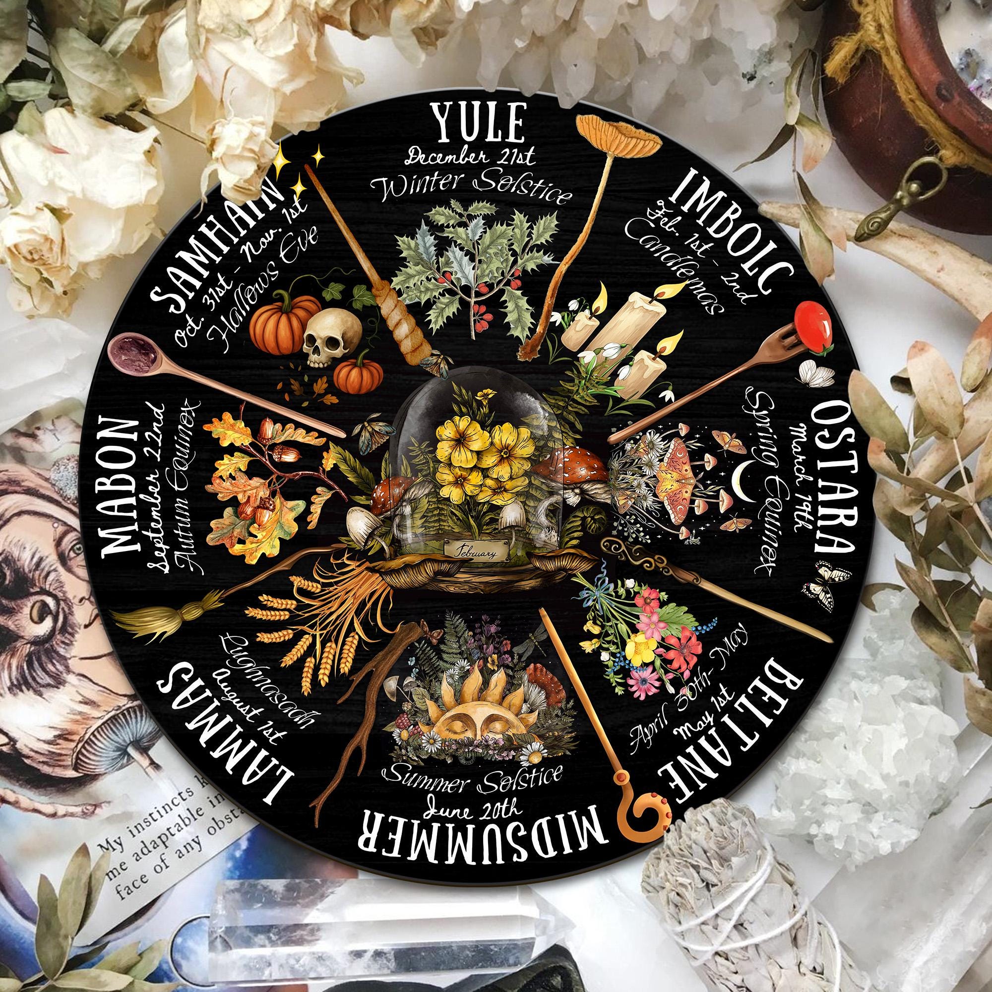 Wooden Wheel Of The Year Pagan Calendar