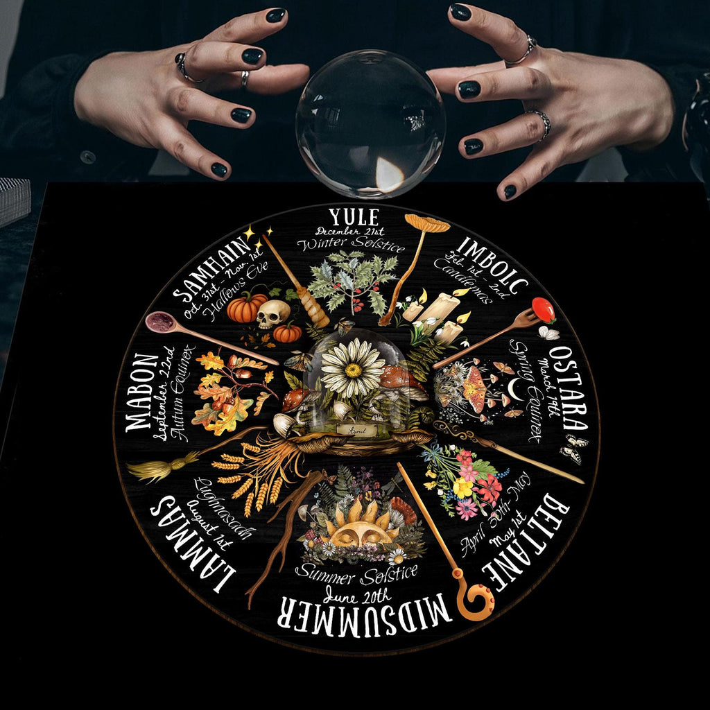 Wooden Wheel Of The Year Pagan Calendar