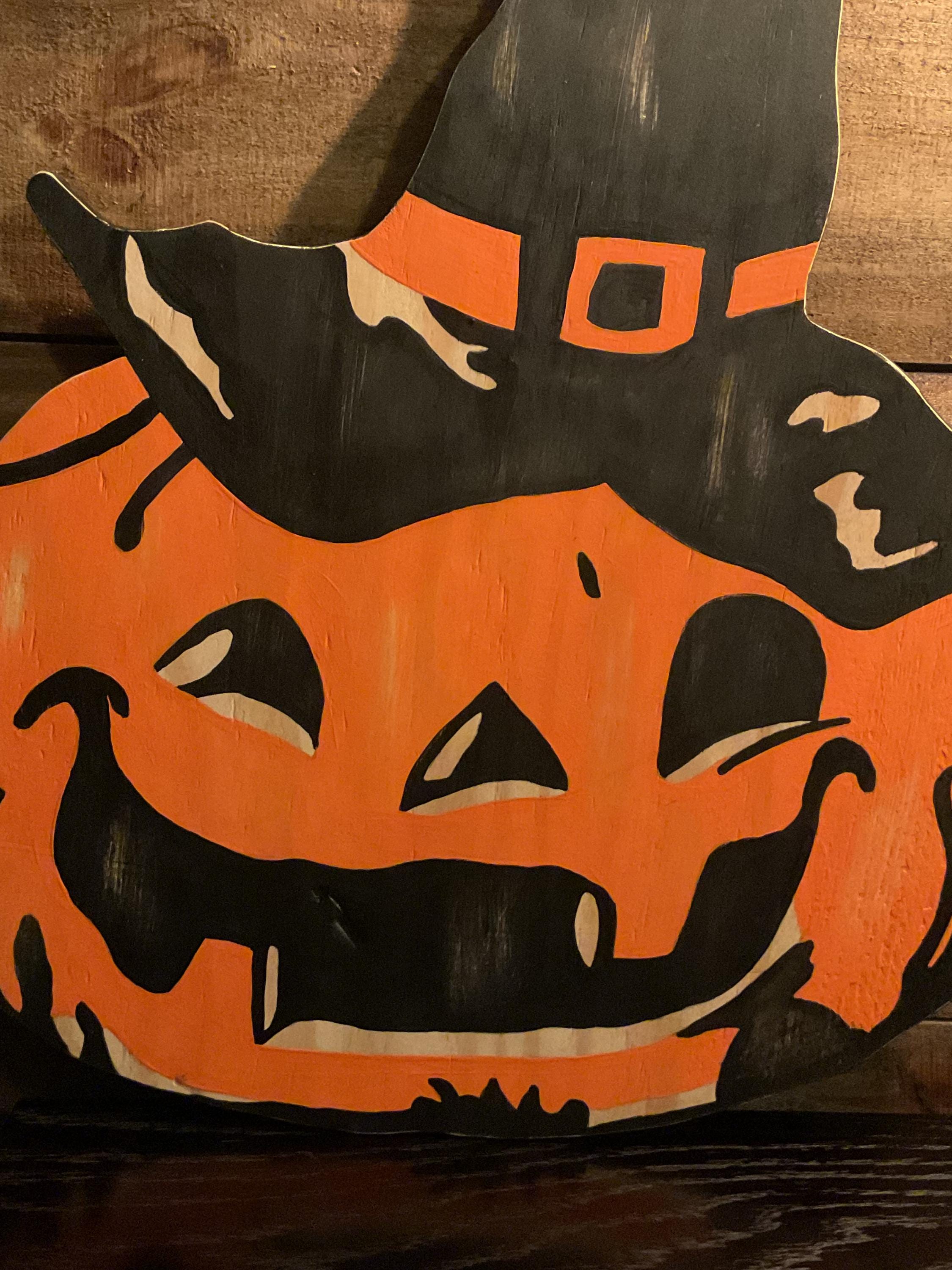 Retro Jack O'Lantern Sign by October Road Designs