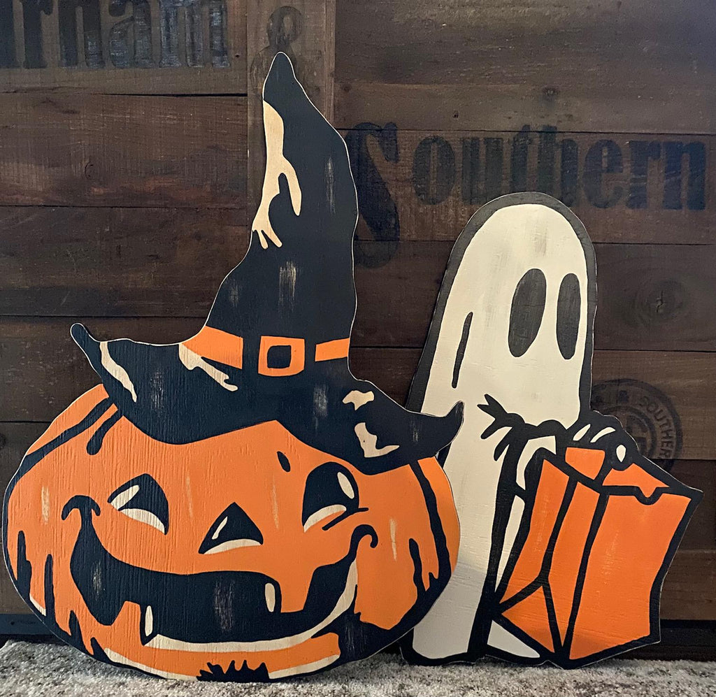 Retro Jack O'Lantern Sign by October Road Designs