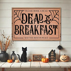 Dead and Breakfast Sign, Farmhouse Halloween Sign, Halloween Wood Decor, Farmhouse Halloween Decor, Halloween Mantel Decor, Fall Wood Sign