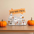 Personalized Halloween Ghost Family Sign – Custom Wooden Ghost Decor with Names – Halloween Tabletop Decoration for Home or Office